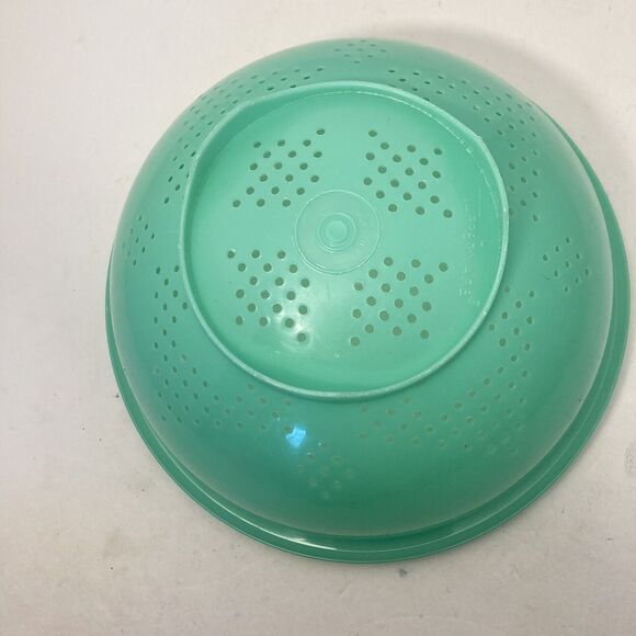 Tupperware #339 Jadeite Green Footed Colander Strainer Star Pattern Vintage - Picture 2 of 3